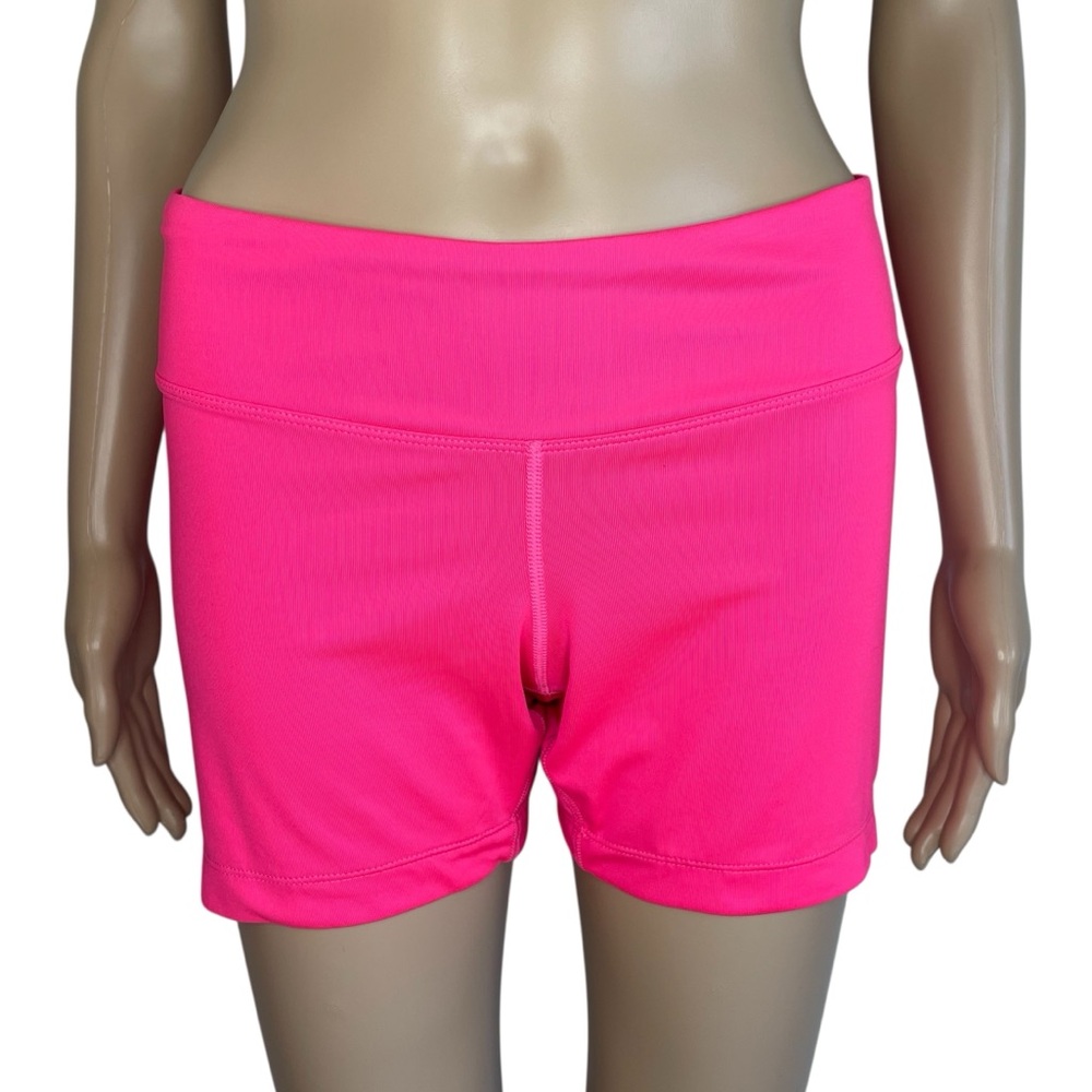 Nike Golf Dri-Fit Solid Bright Pink Athletic Spandex Pull On Exercise Shorts